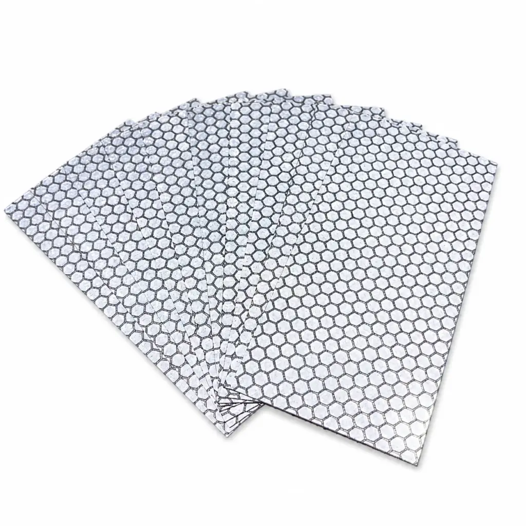 Retroreflective surface of pre-cut tape strips